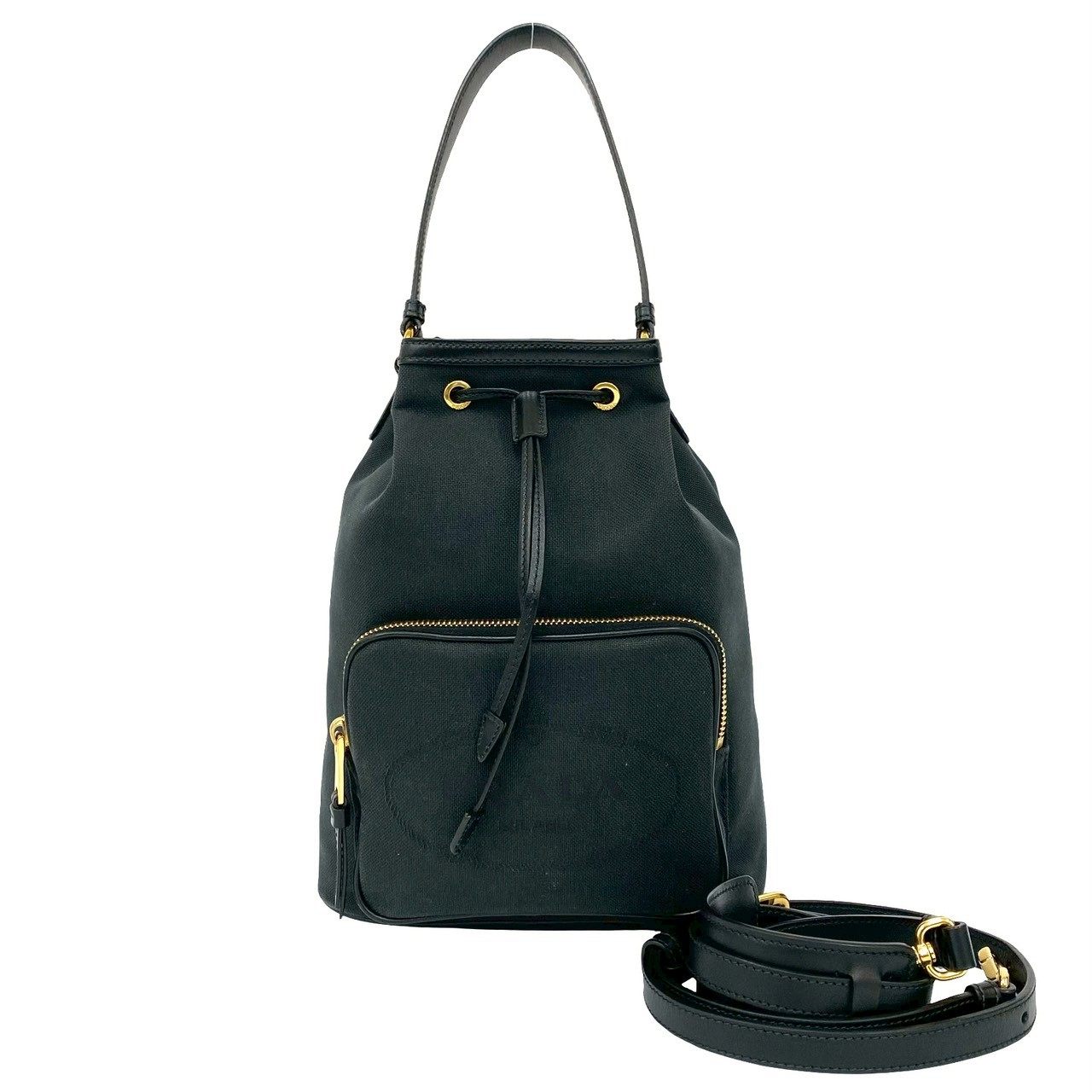 Prada Canvas Leather 2way Handbag