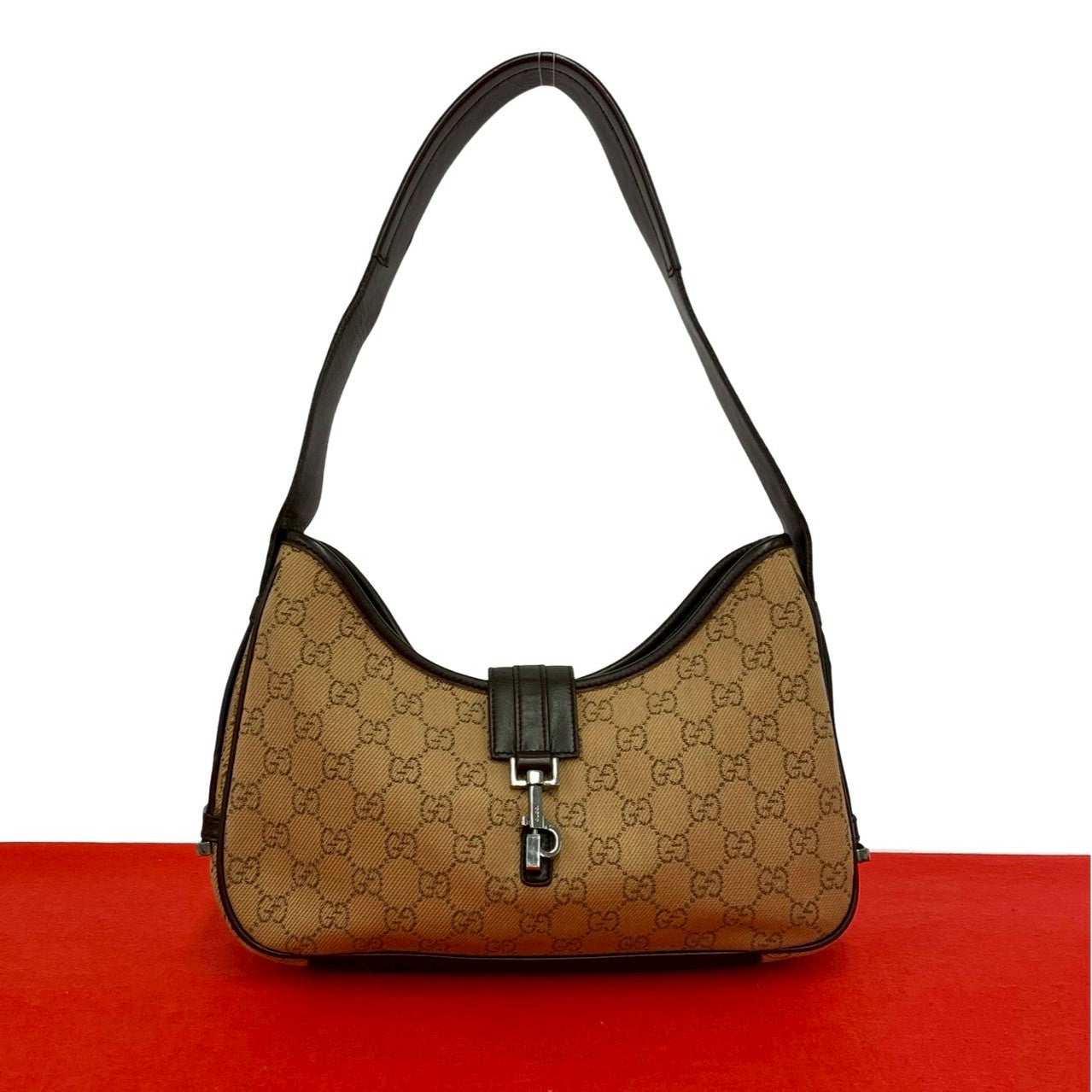 Gucci GG Canvas Leather Shoulder Bag