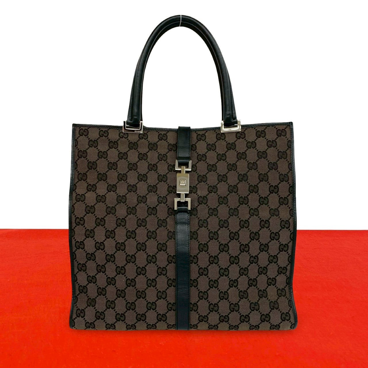 Gucci GG Canvas Leather Handbag