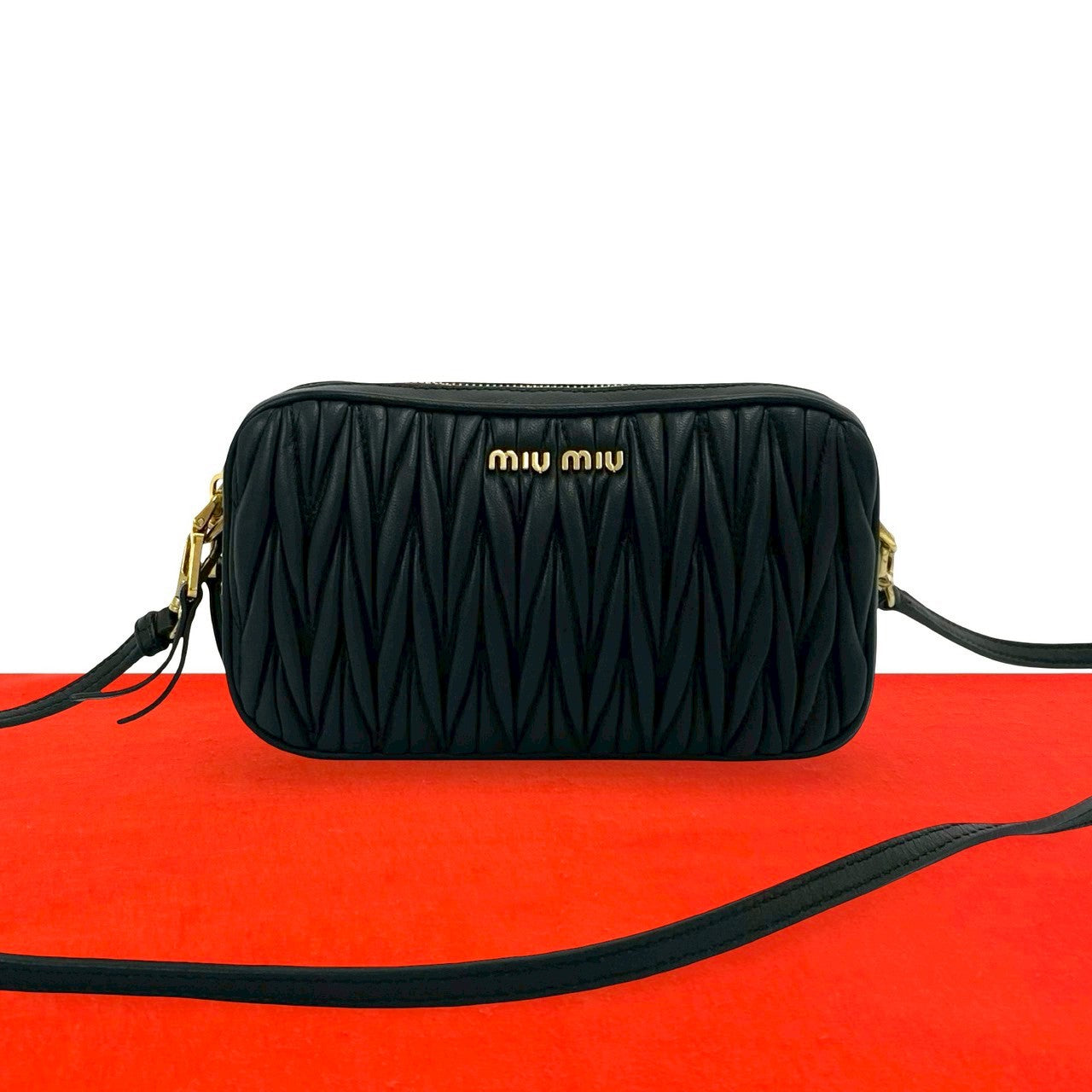 Miu Miu Matelasse Leather Mini Shoulder Bag