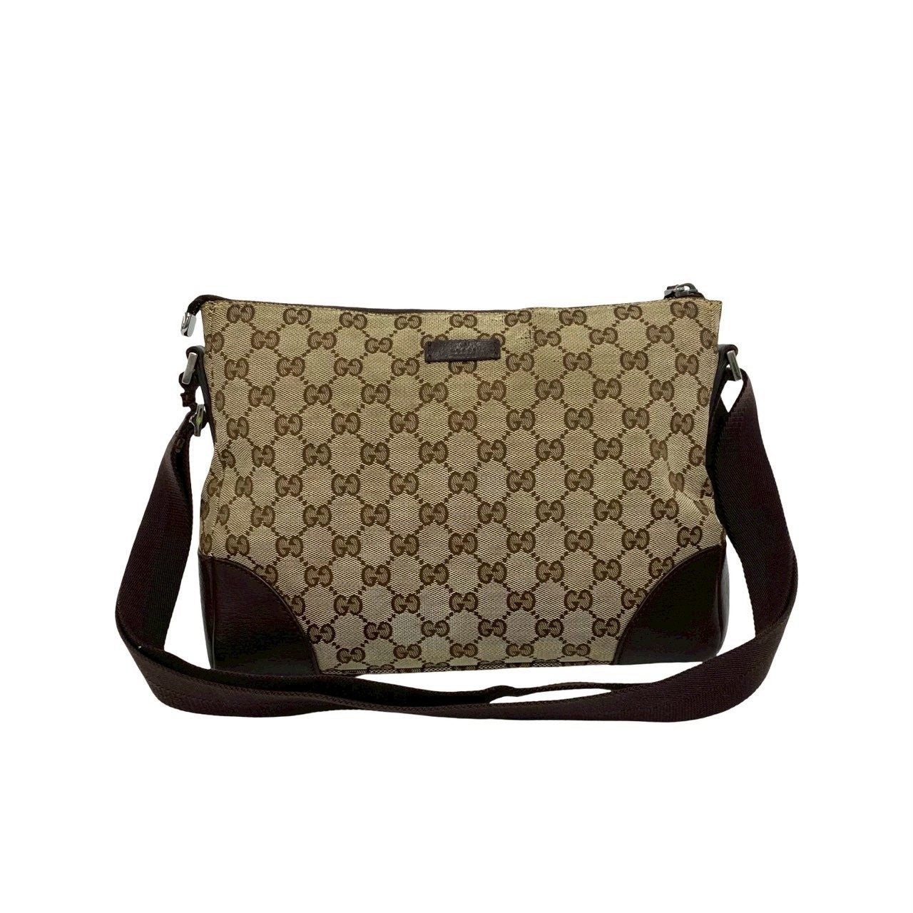 Gucci GG Canvas Leather Shoulder Bag