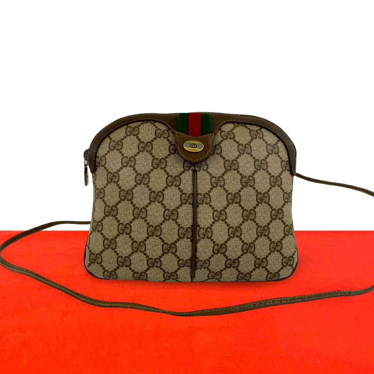 Gucci GG Logo Leather PVC Shoulder Bag