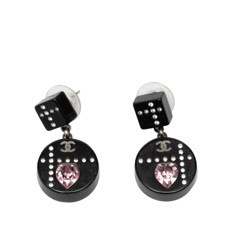 Chanel Coco Mark Heart Earrings