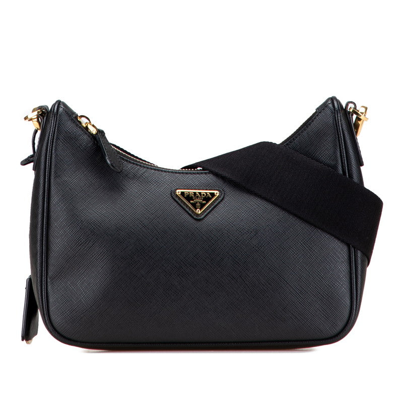 Prada Triangle Logo Saffiano Leather Shoulder Bag