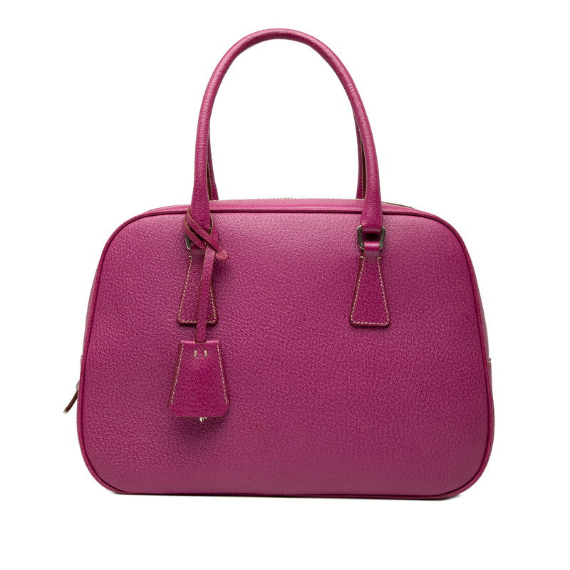 Prada Triangle Logo Leather Handbag