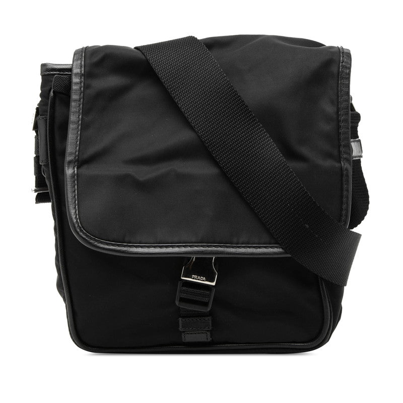 Prada Nylon Leather Shoulder Bag