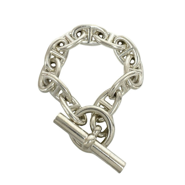 Hermes Chaine d’Ancre TGM Silver Bracelet