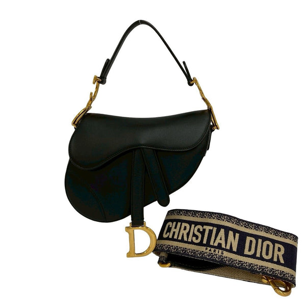 Christian Dior Saddle Canvas Leather 2way Bag
