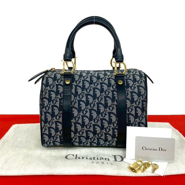 Christian Dior Trotter Canvas Leather Handbag