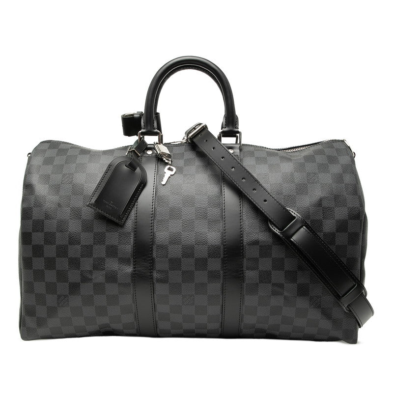Louis Vuitton Keepall Bandouliere 45 Damier Graphite 2way Bag