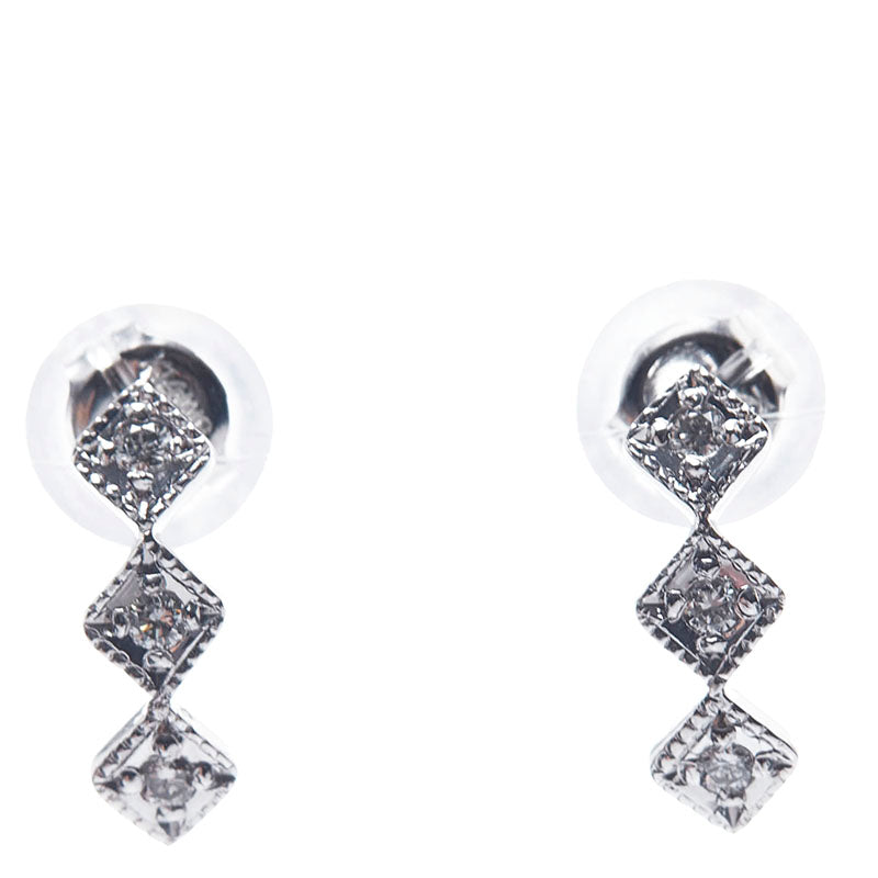 18K Diamond Drop Earrings
