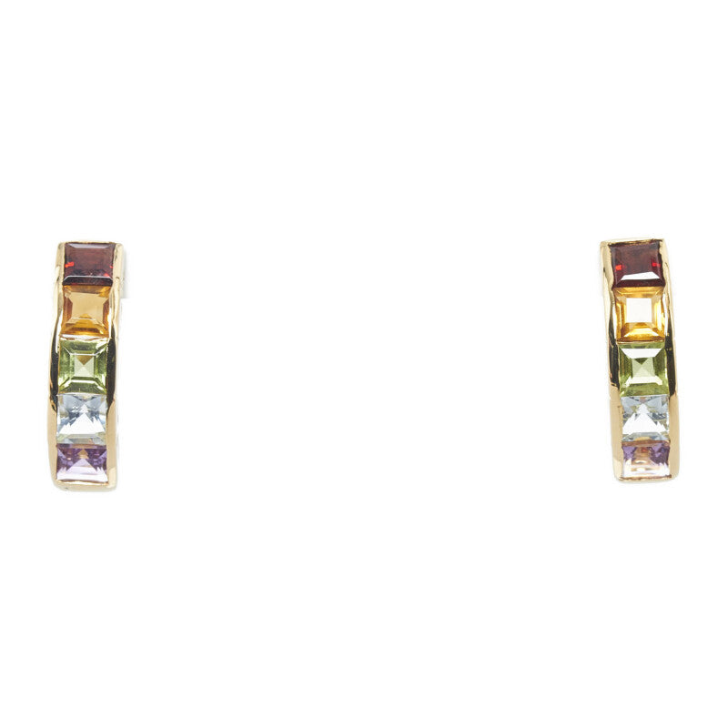 18k Gold Crystal Earrings