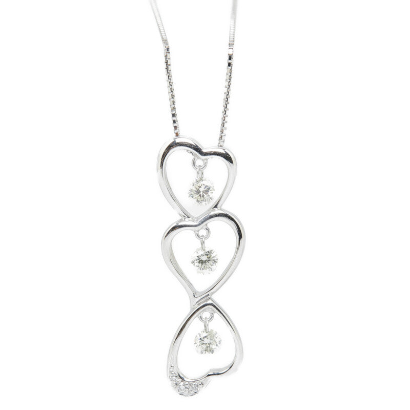 Multi Hearts & Diamond Pendant Necklace