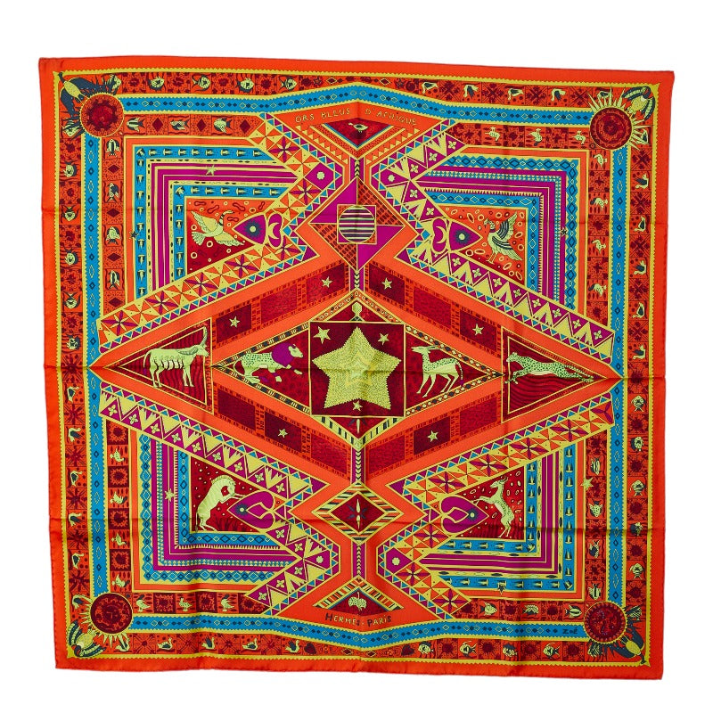 Carré Ors Bleus d'Afrique Silk Scarf