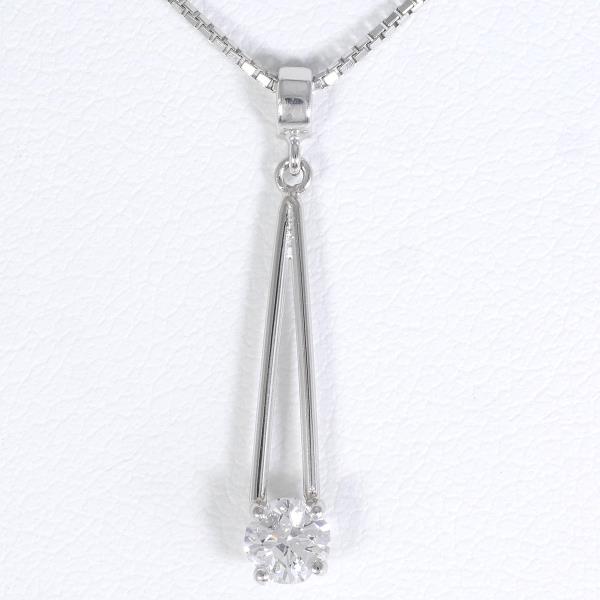 Crossfor PT900 & PT850 Platinum Necklace with 0.23ct Diamond - Approximate Total Weight 2.7g