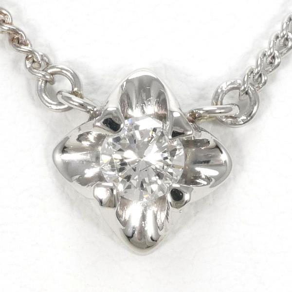PT850 Platinum Necklace with 0.19ct Diamond, Total Weight Around 3.6g, Length Approximately 40cm - For Ladies