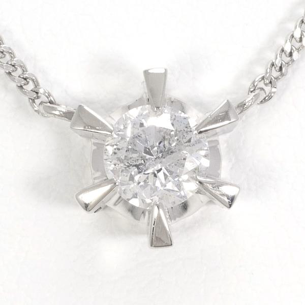 PT900 & PT850 Platinum Necklace with 0.58 Carat Natural Diamond, Weighs Approx 4.5g, Length Approx 41cm