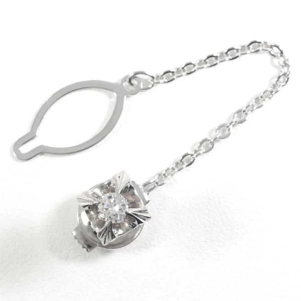 Platinum PT900, Alloy & Diamond Pin Brooch- Total Weight Approx. 4.6g, 0.20ct Diamond VS1 With Appraisal, Silver, For Women