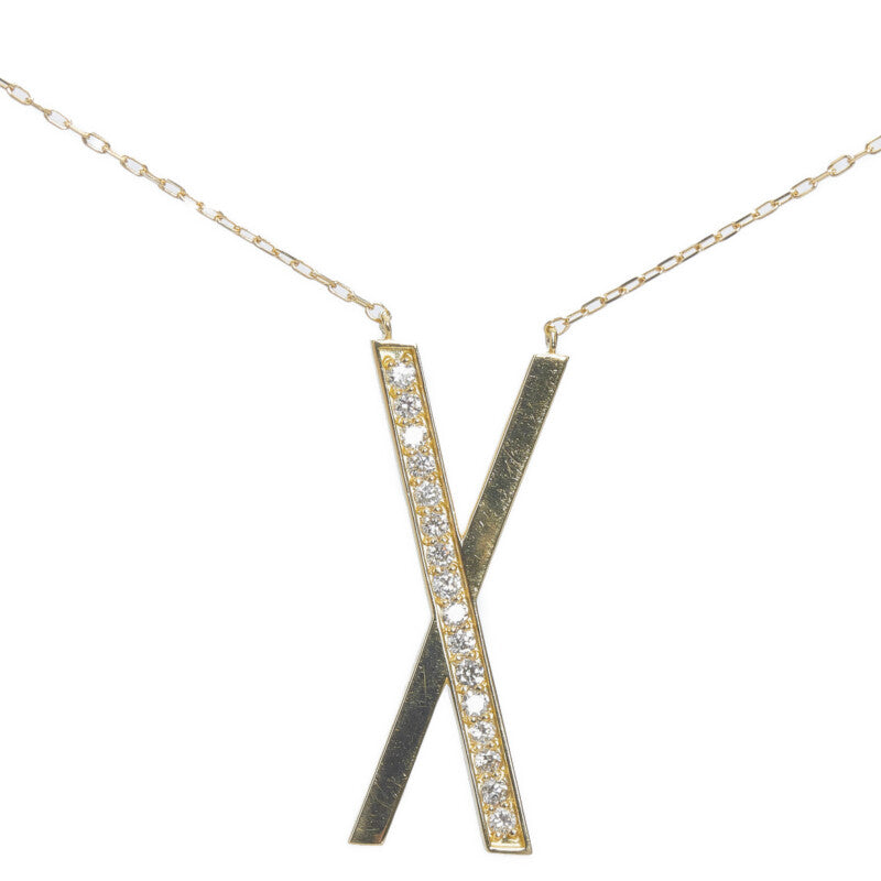 18K Diamond Bar Necklace