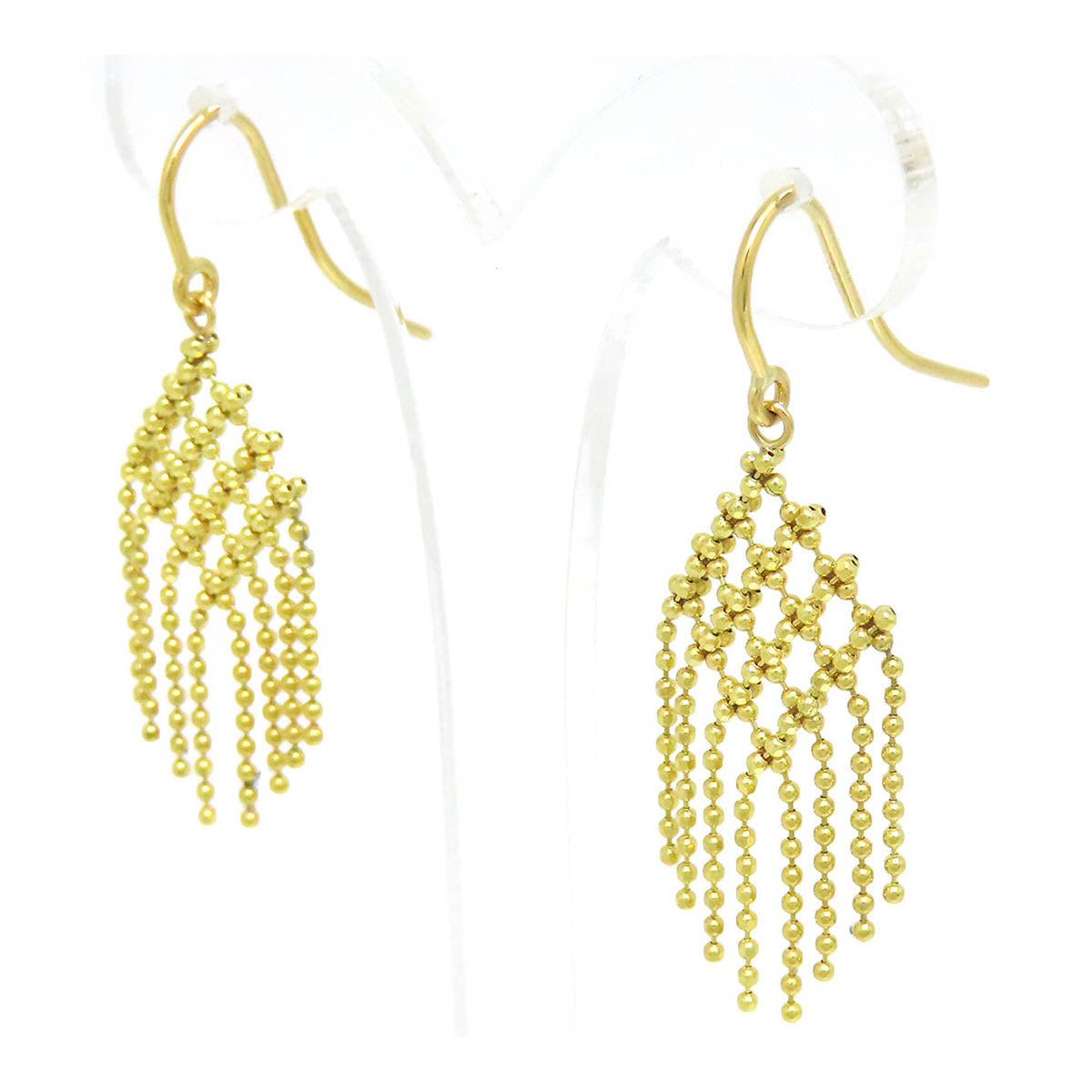 18k Gold Fringe Drop Earrings