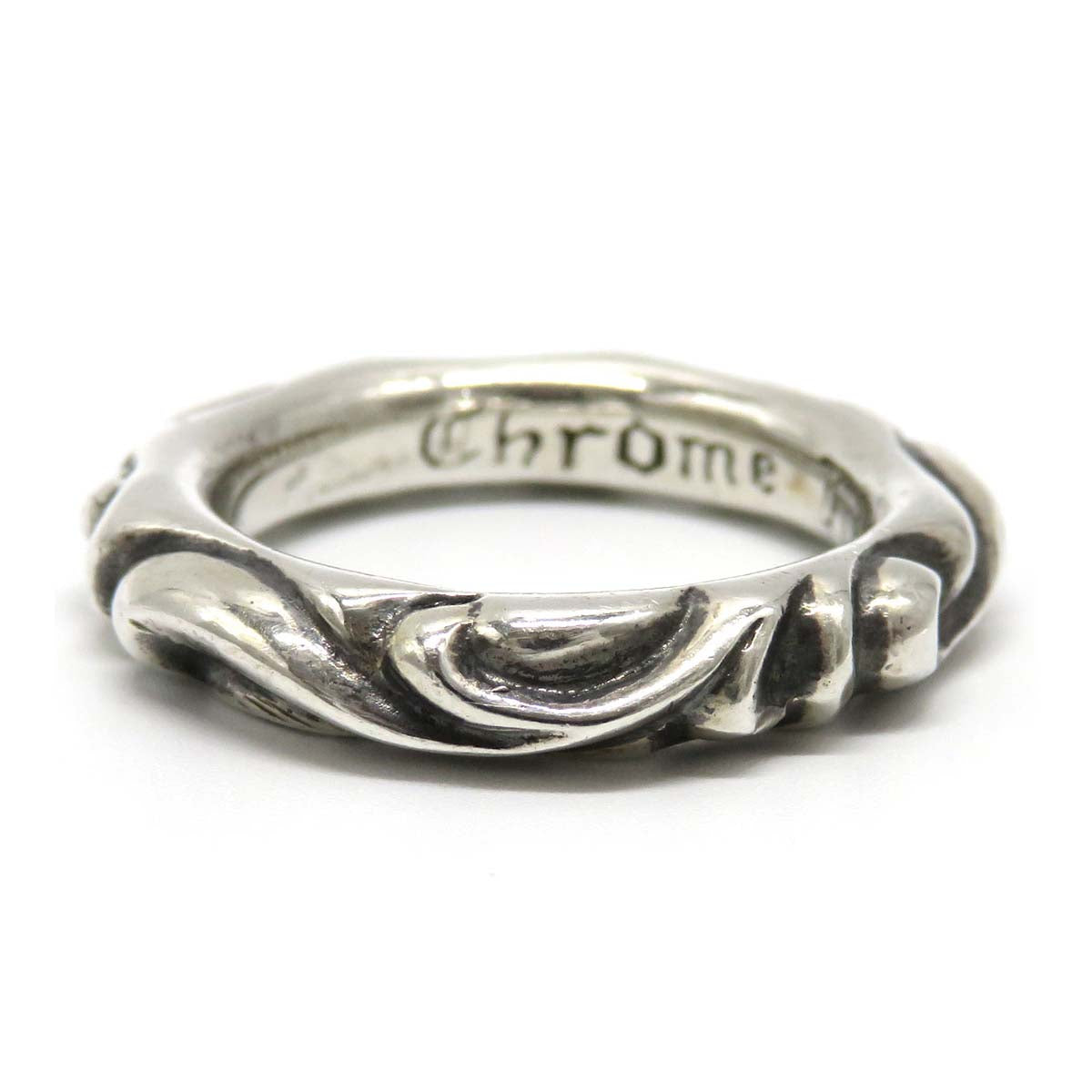 Silver Scroll Band Ring  0.0