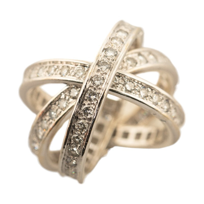 18k Diamond Three Bangles Full Trinity Ring