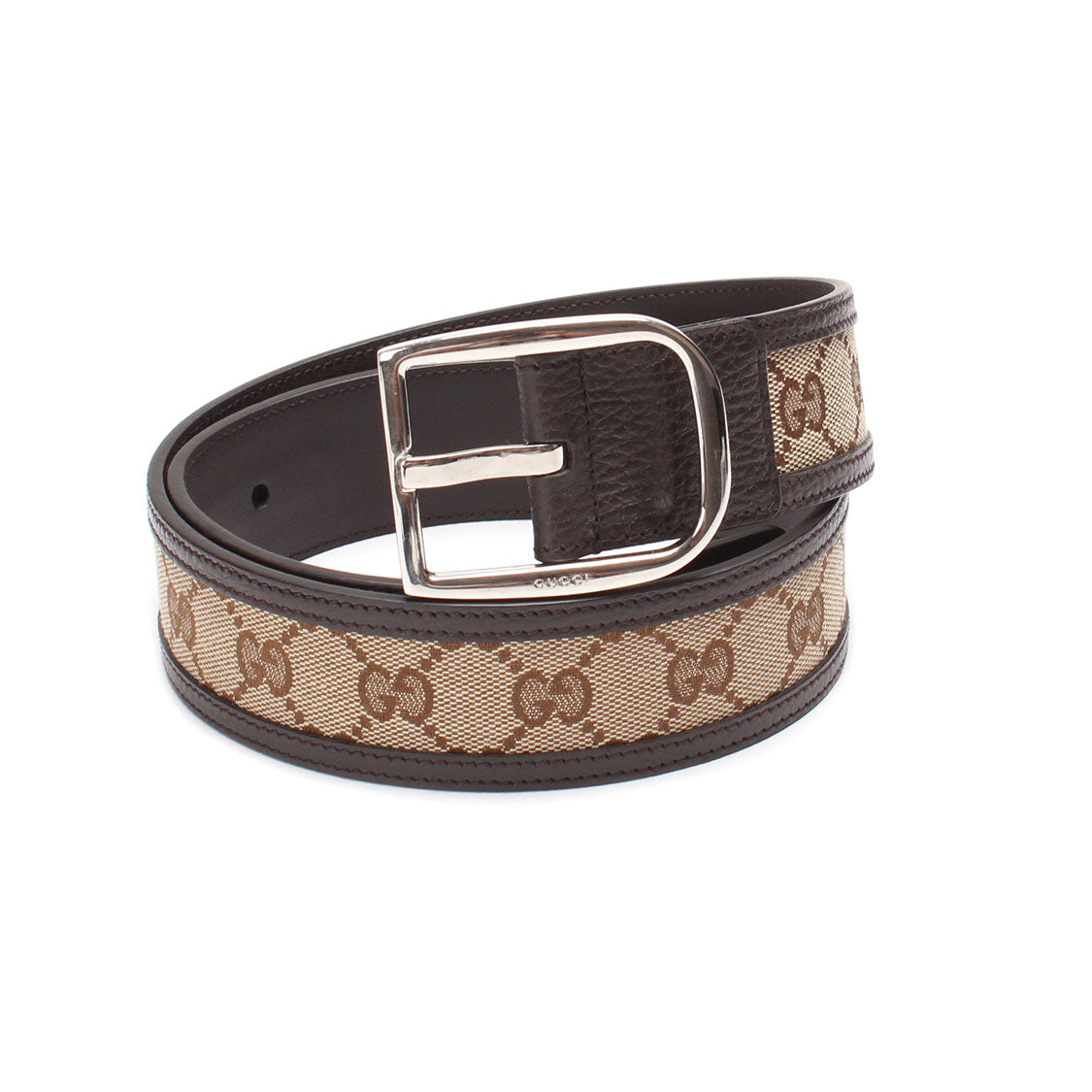 GG Canvas & Leather Belt