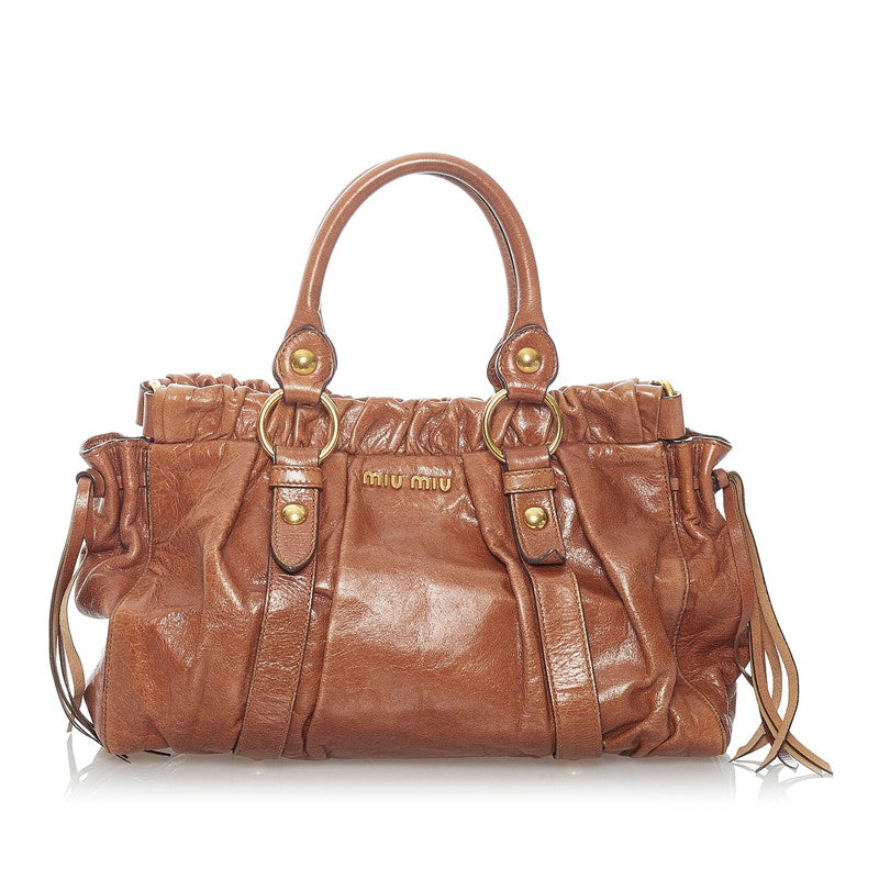 Vitello Lux Bow Handbag