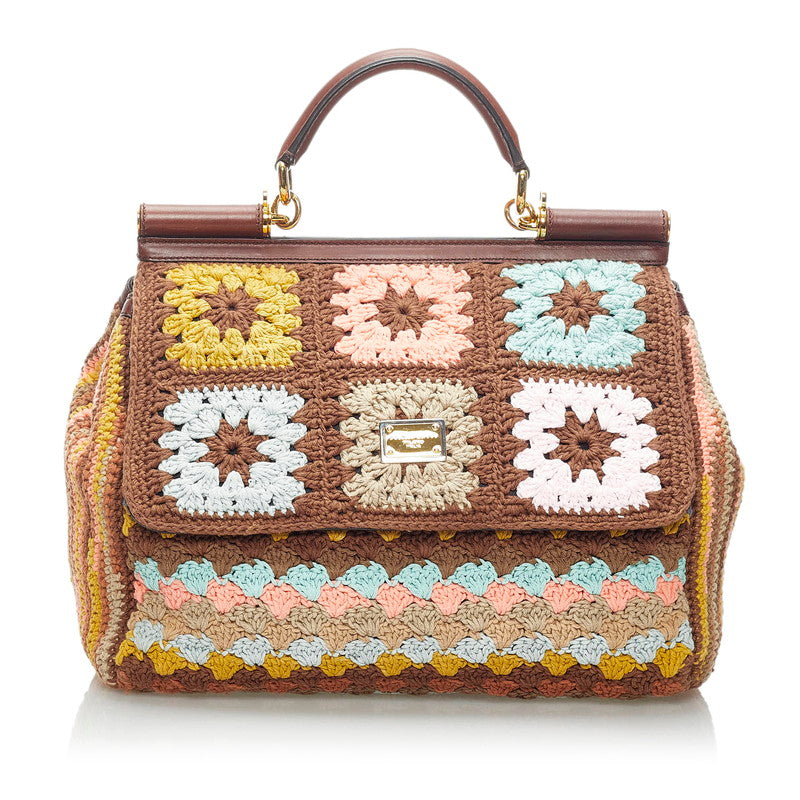 Embroidered Crochet Sicily Handbag