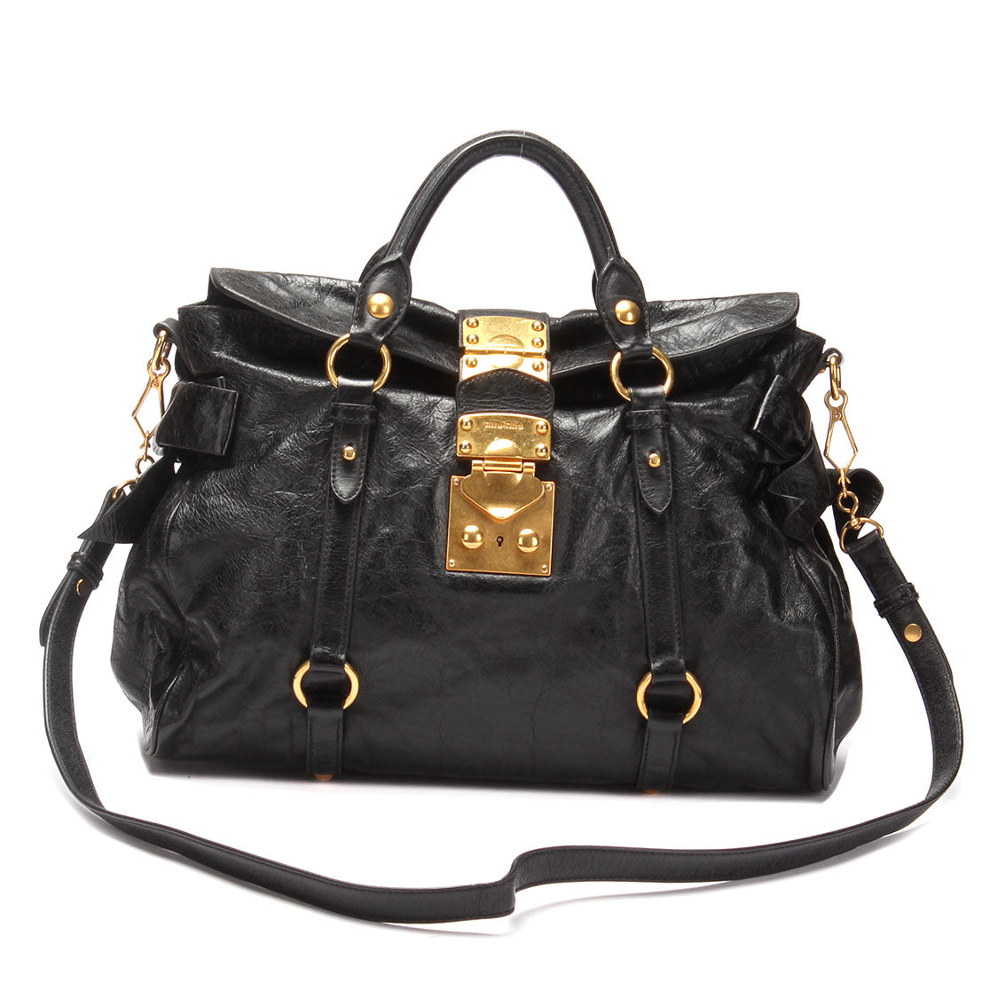 Vitello Lux Bow Handbag
