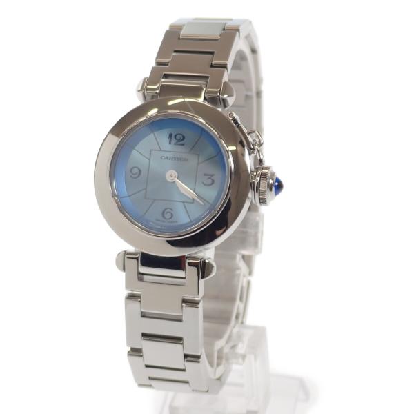 Limited Edition Cartier Blue Dial Stainless Steel Women's Quartz Watch W3140024 W3140024