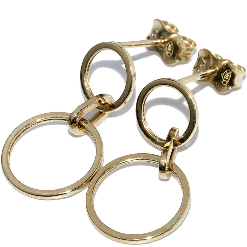 K18YG Gold Circle Earrings