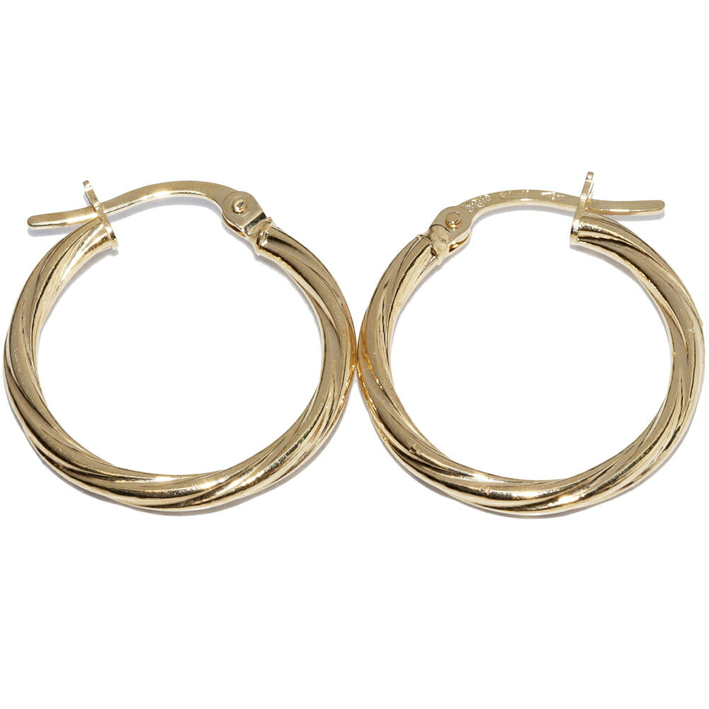 UNOAERRE K18YG Gold Hoop Earrings