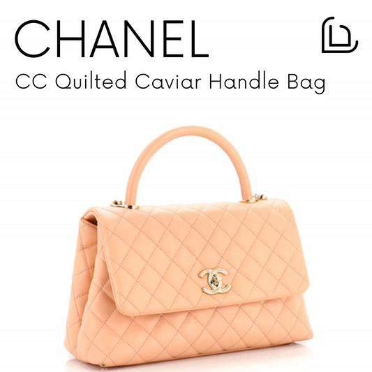 Chanel CC Quilted Caviar Handle Bag