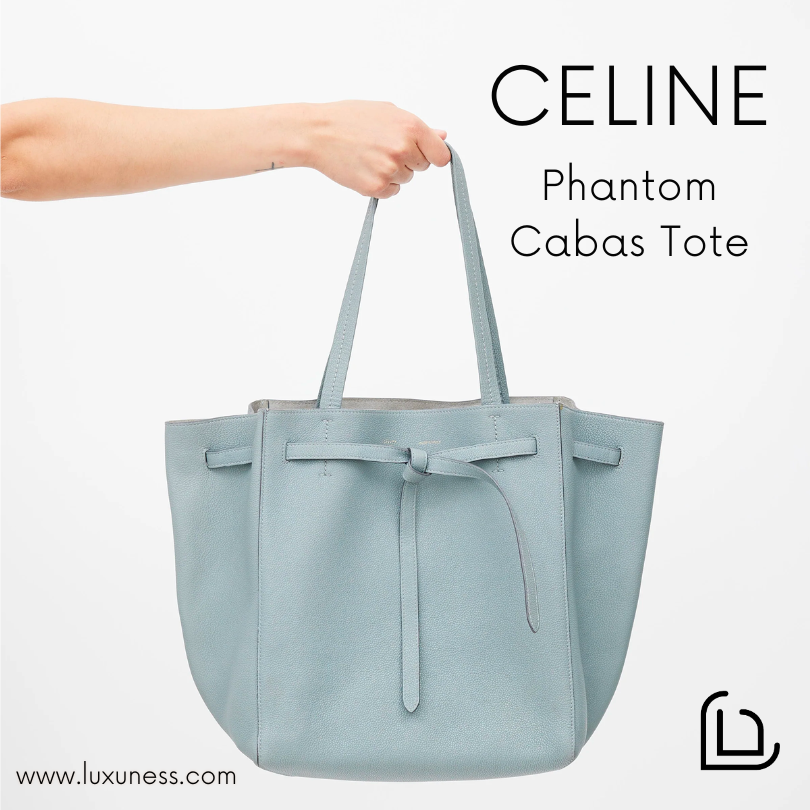 Celine Phantom Cabas Tote Small Blue