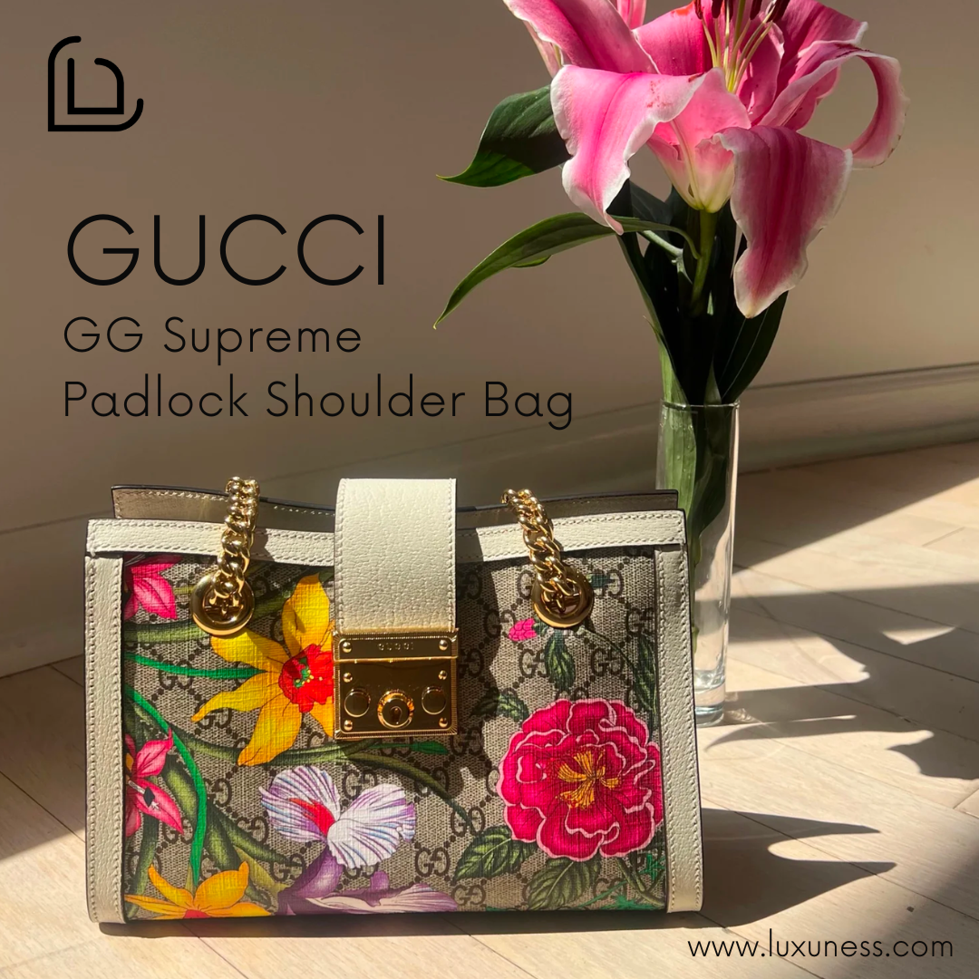 Gucci GG Supreme Padlock Shoulder Bag
