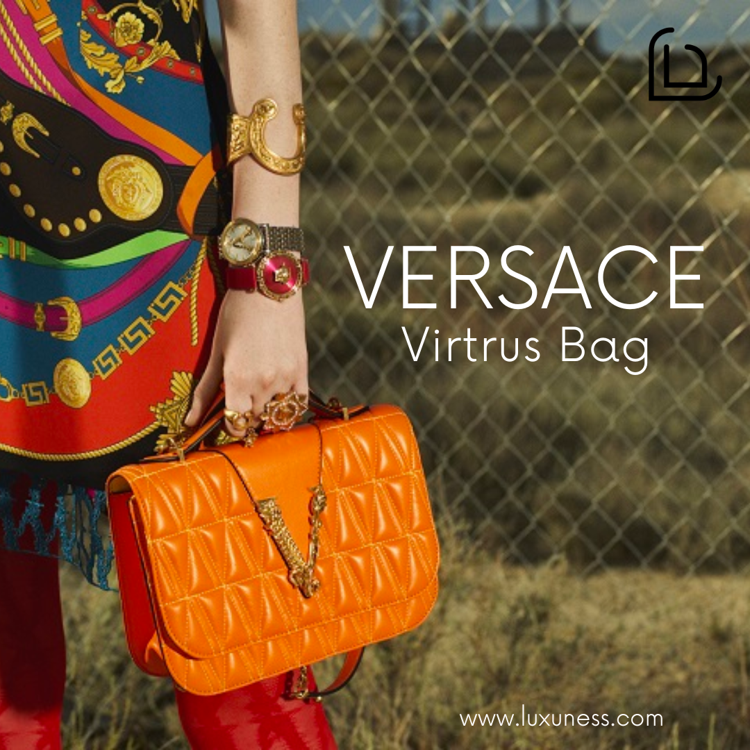 Shop Versace Virtus Quilted Leather Mini Bag