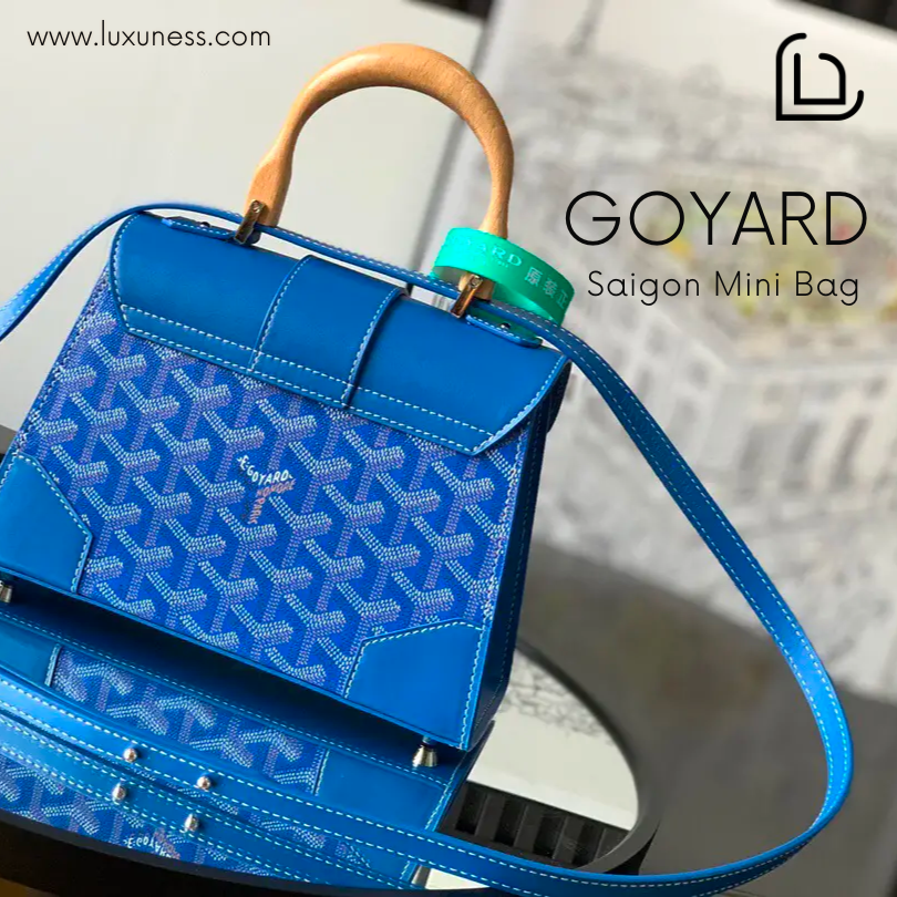 Goyard Mini Saigon Bag in Blue