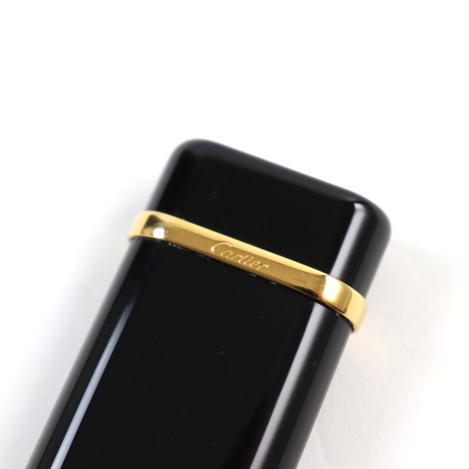 Cartier Godron Lacquer Logo Gas Lighter