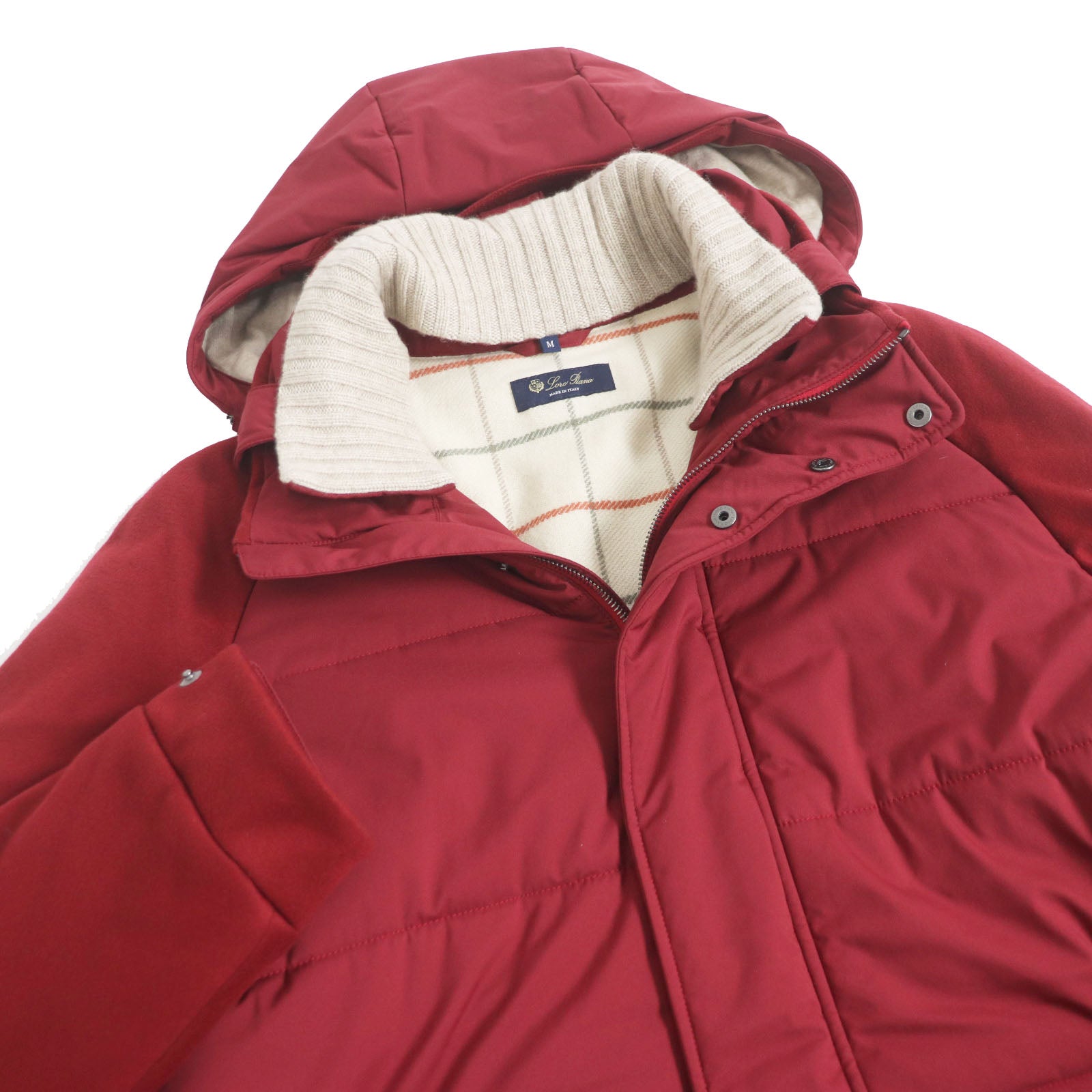 Loro Piana ICER BOMBER Nylon Cashmere Jacket Red L