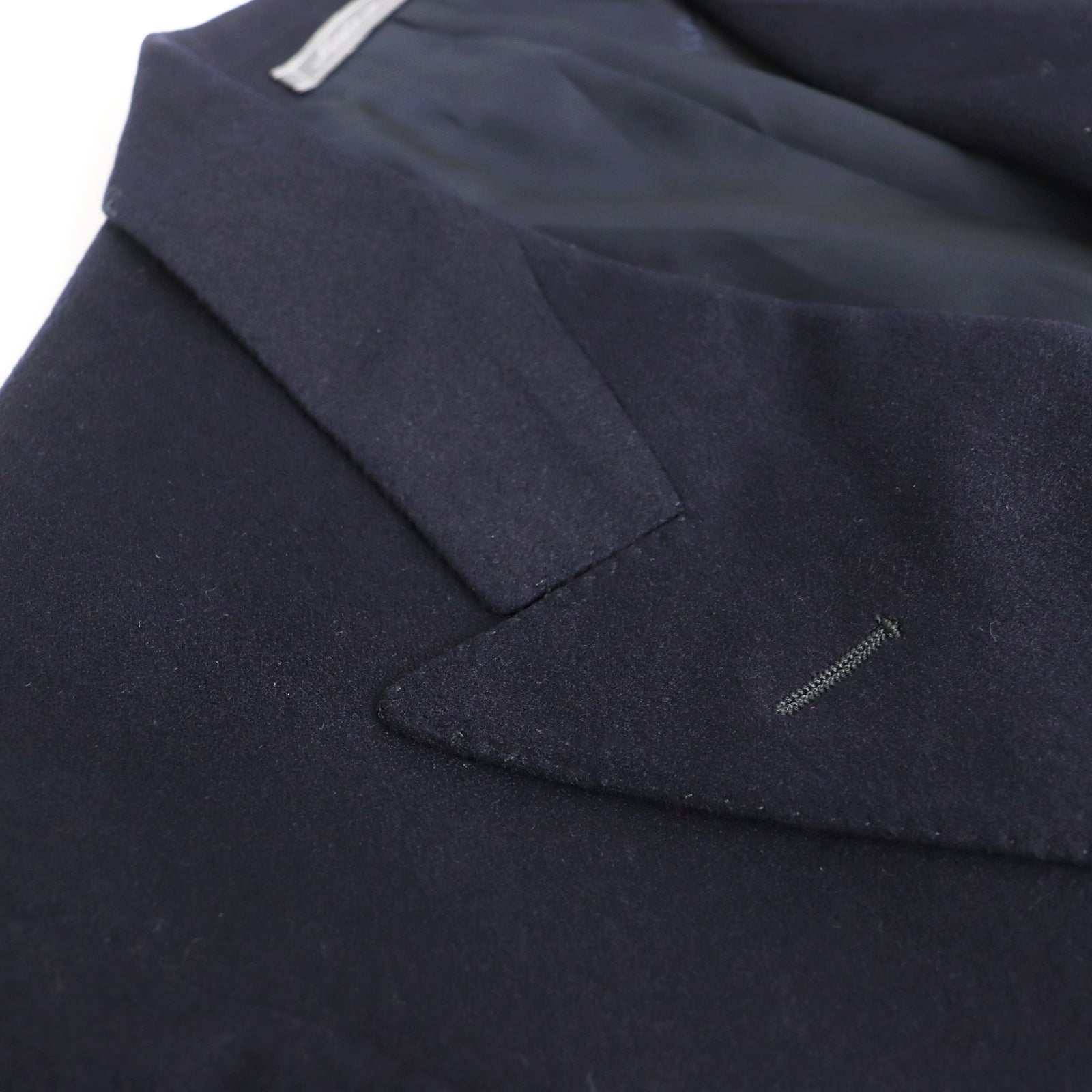 Salvatore Ferragamo Wool Cashmere Double Jacket Navy