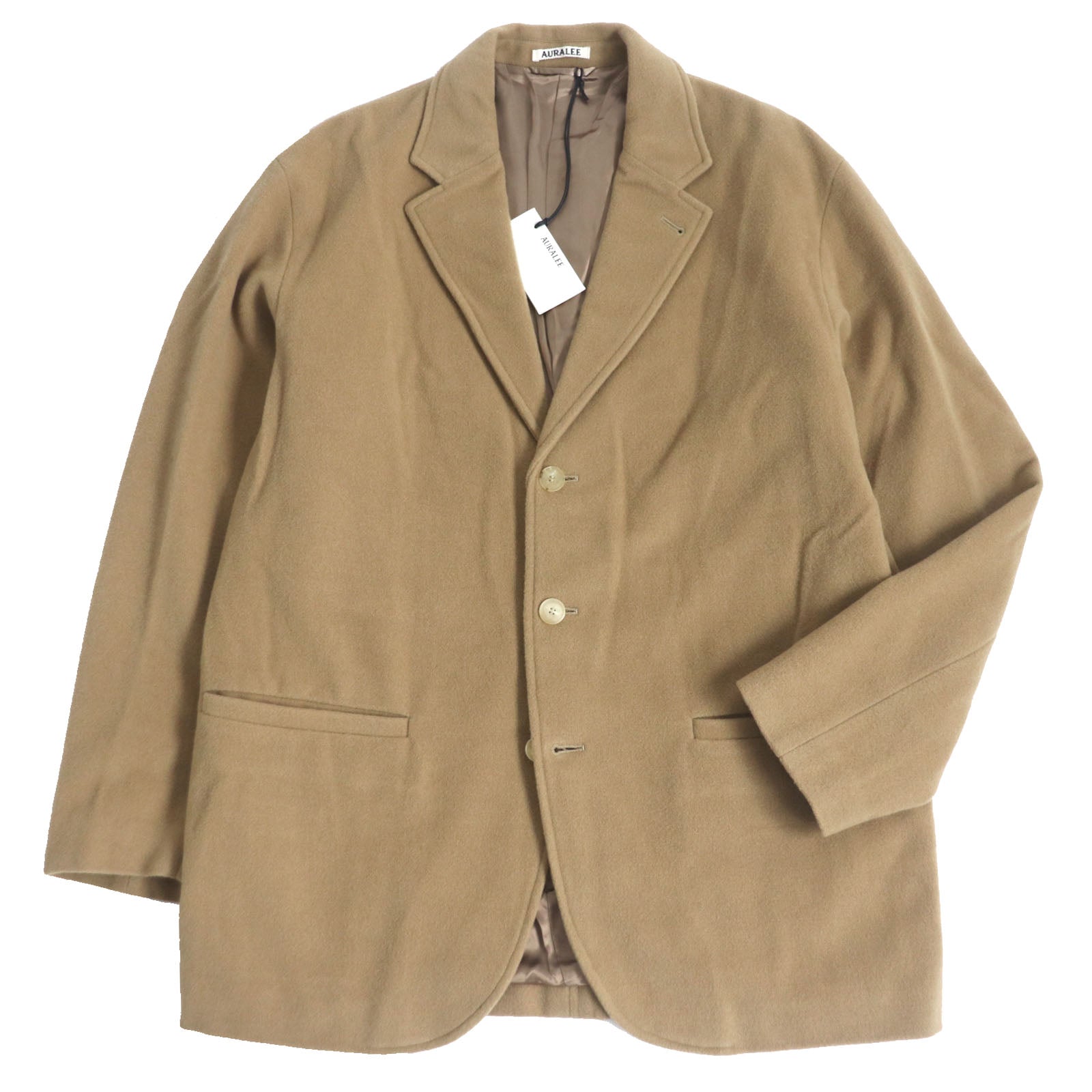 AURALEE Cashmere Wool Over Jacket Camel