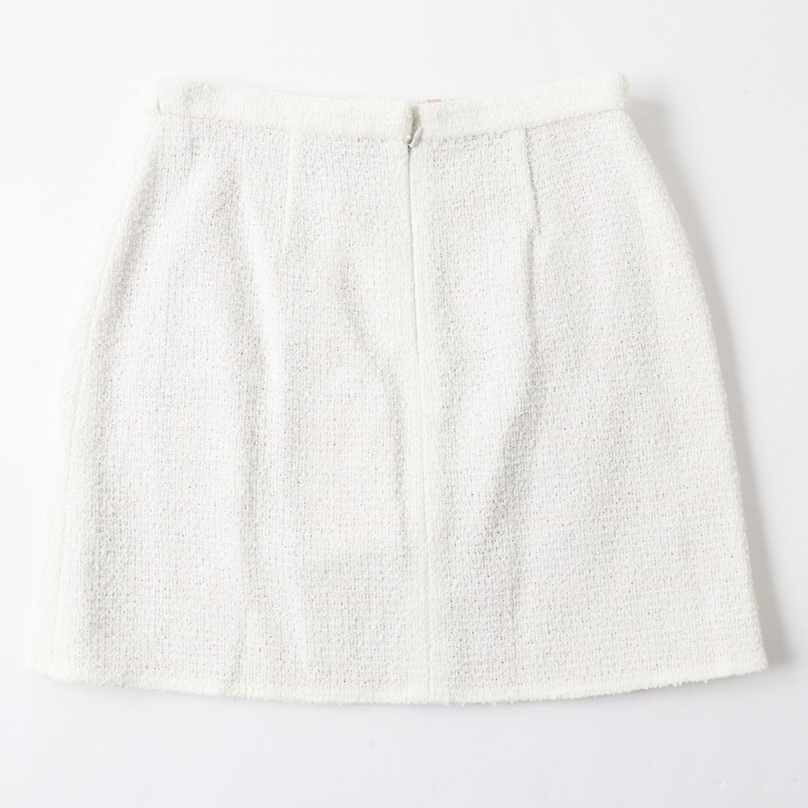 Chanel Tweed Skirt P62765 Ecru 42