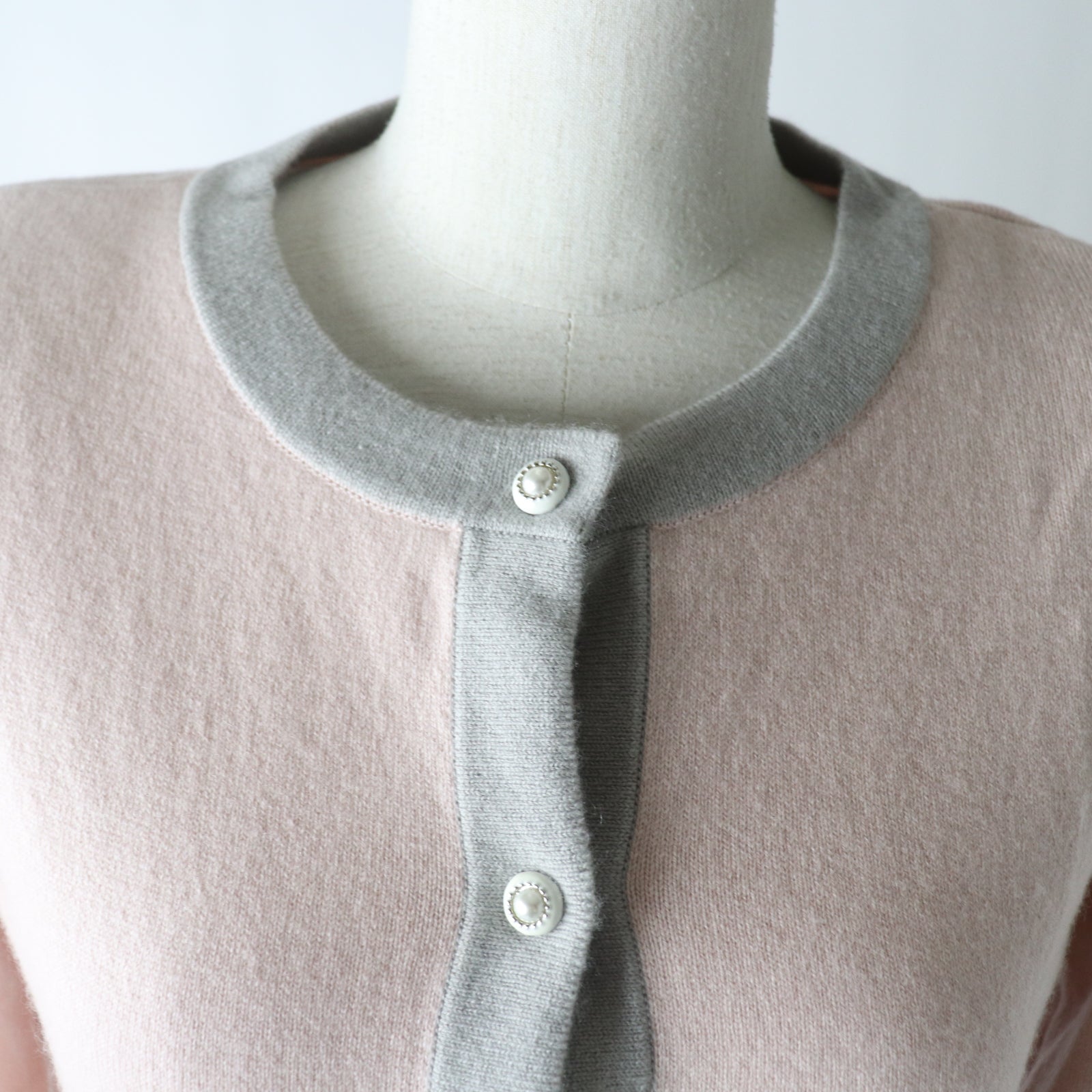 FOXEY Cashmere Twin Set Cami Cardigan Pink