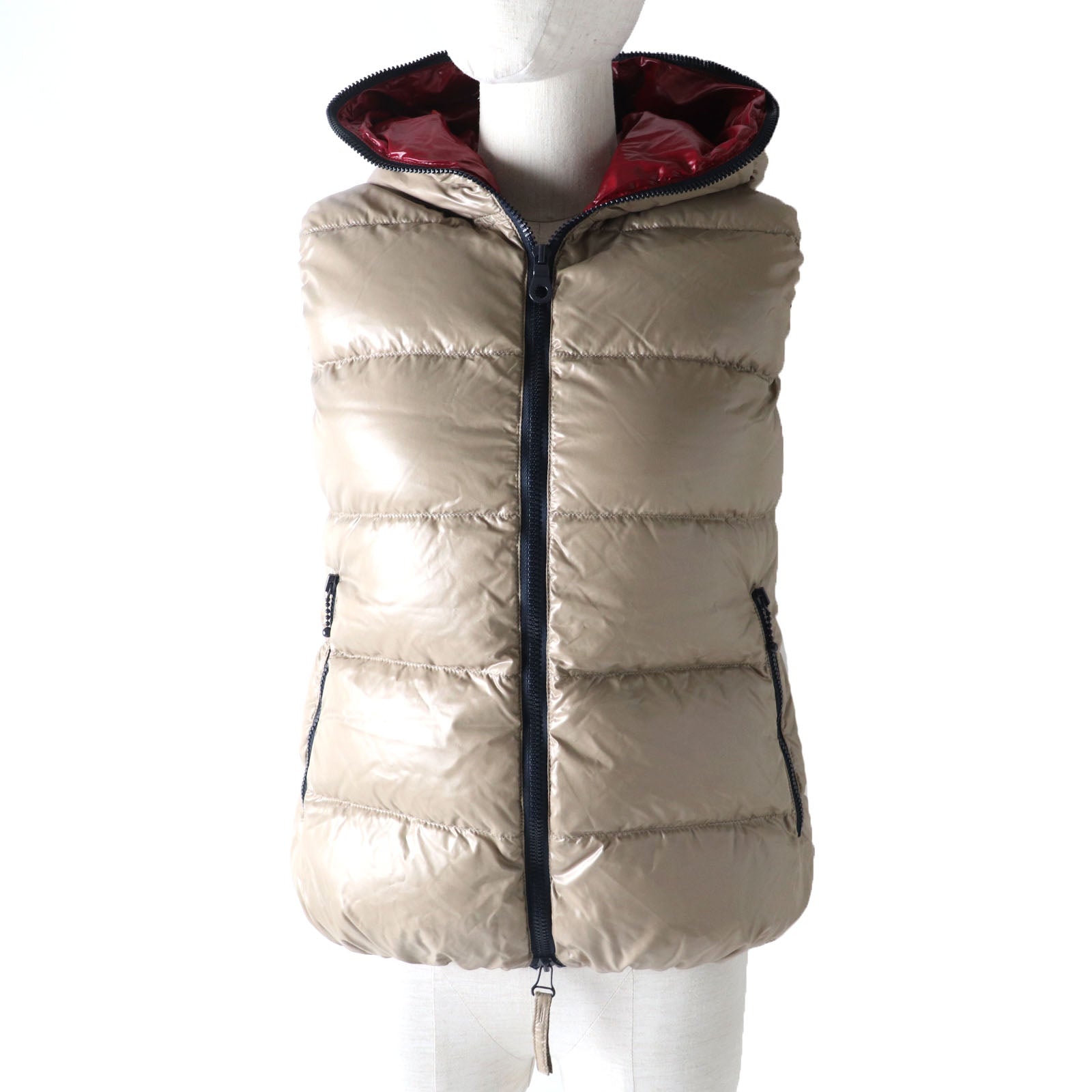 DUVETICA FEBE Nylon Down Vest Brown Women