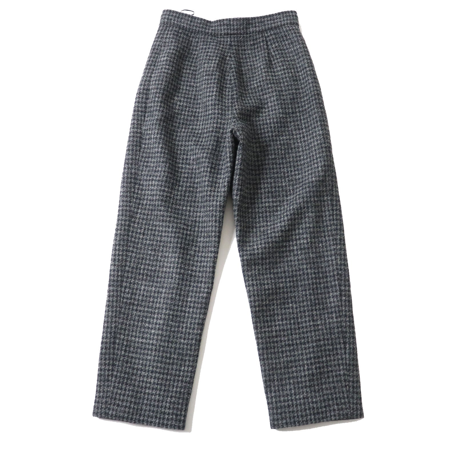 Chanel Wool Tweed Pants COCO Mark Gray 36