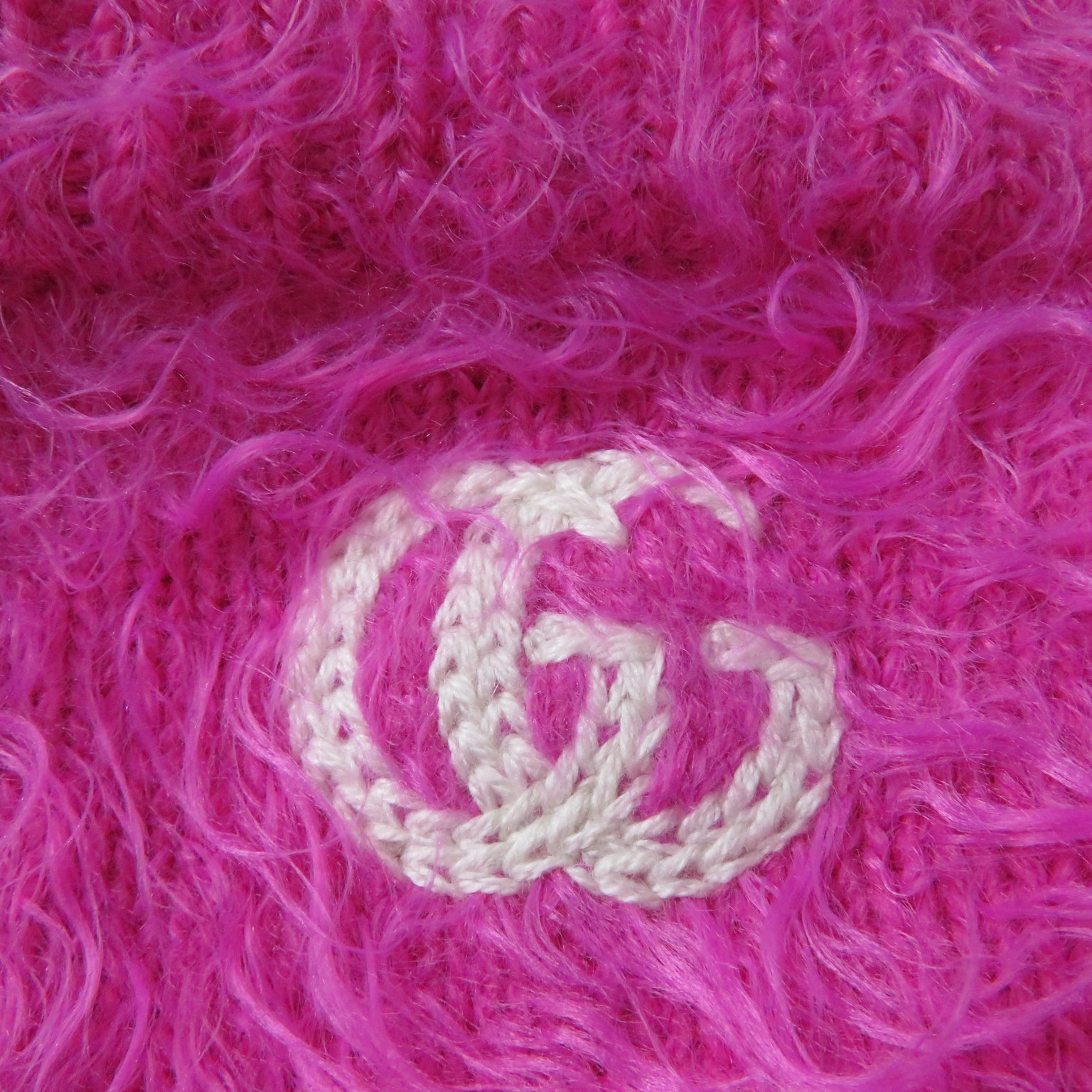 Gucci GG Embroidery Logo Button Cardigan Pink S