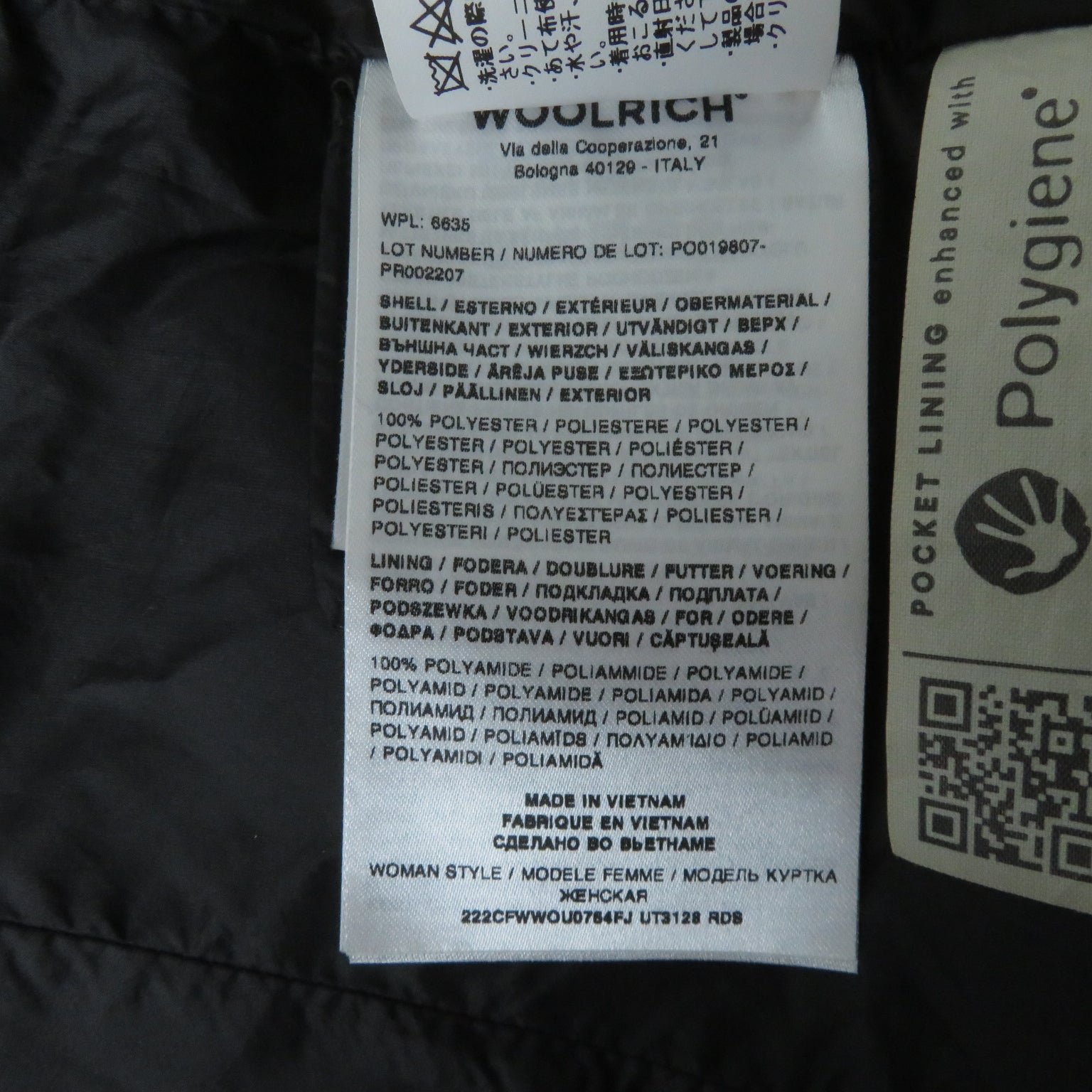 WOOLRICH PUFFY PRESCOTT Down Jacket Black XS Women