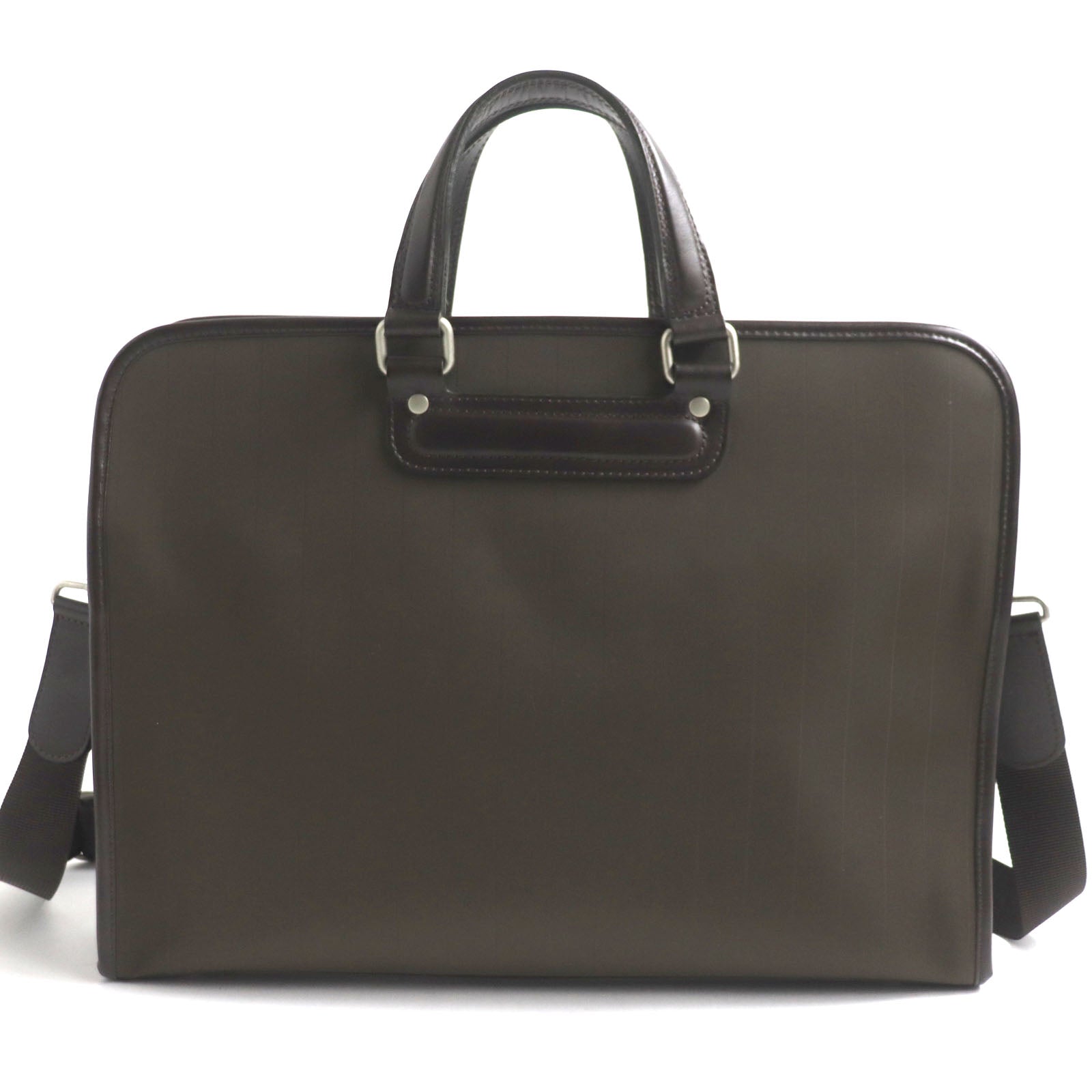 Paul Smith PSG550 Stripe 2WAY Leather Nylon Briefcase