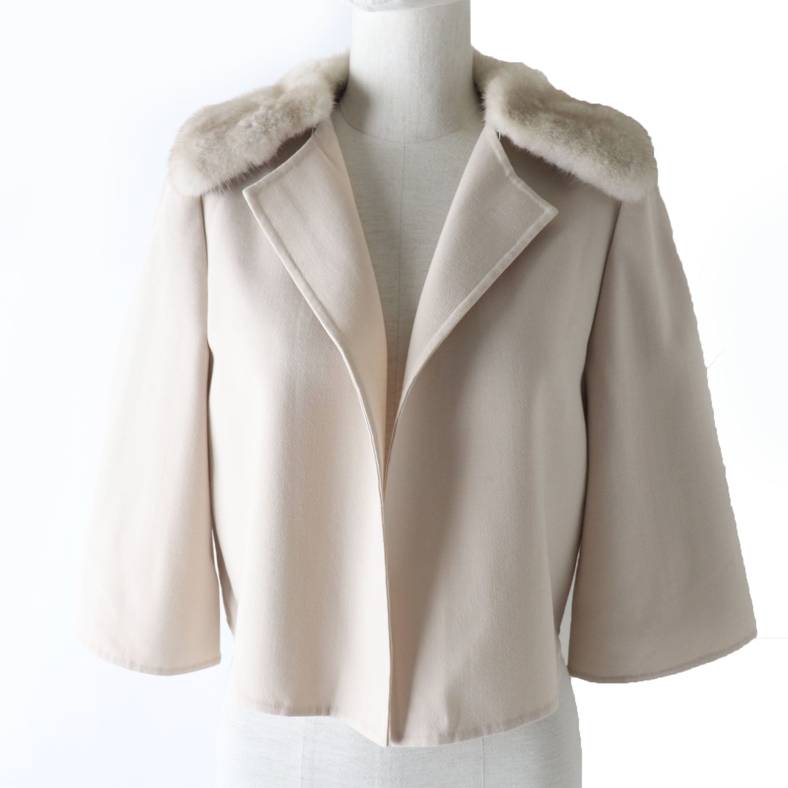 FOXEY Mink Whip Jacket Beige 38 Women